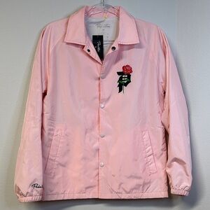 NWT Primitive Heart Breaker Pink Coaches Jacket Youth Size XL Floral Rose